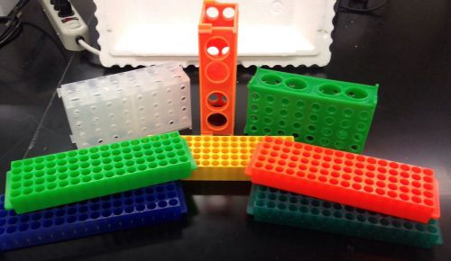 Microtube and 4 way test tube rack lot for sale