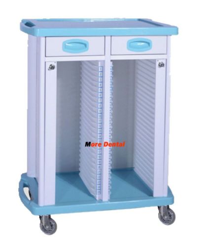 Medical Record Trolley Rolling Trolley Cart for Dental Clinic &amp; Medical Lab Use