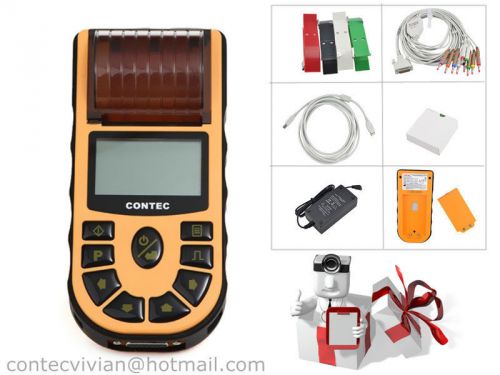 ECG80A Handheld Portable ECG machine Digital One Channel 12-lead EKG+PC Software