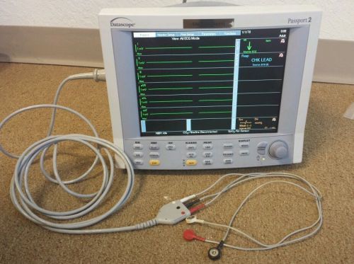 Datascope Passport 2 Color Masimo SPO2, IBP, Sidestream Co2, ECG, Printer ETCo2