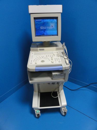 2008 shimadzu sdu-1100 diagnostic ultrasound w/ va57r-0375wu &amp; ec11r-055u probes for sale