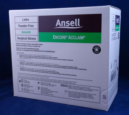Ansell Encore Acclaim Powder Free Surgical Gloves Size 9 - 50 Pair Ref: 5795007