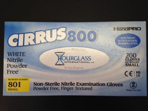 NITRILE PF MEDICAL GRADE GLOVES - WHITE, SMALL, 200 PCS/BX, 10BX/CS, 2000 pcs