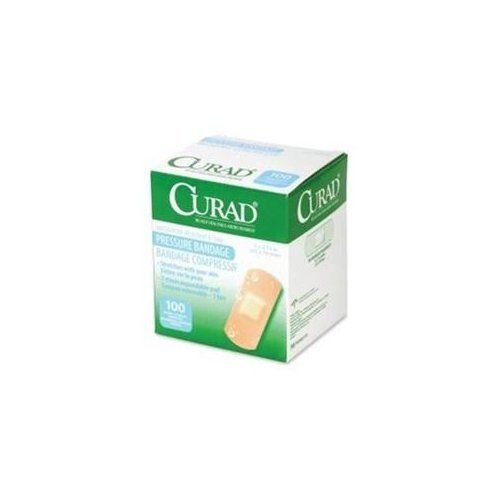 Curad Pressure Adhesive Bandage - 1&#034; X 2.75&#034; - 100/box - Green (NON85100)