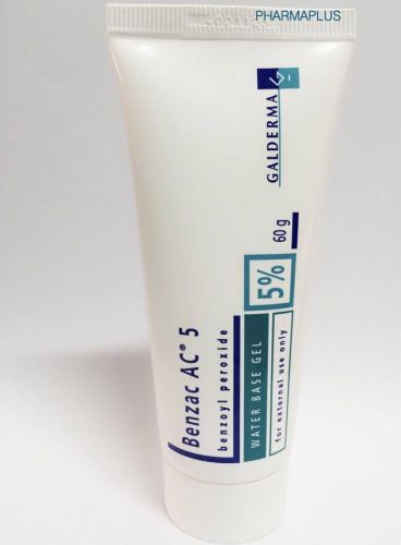 Benzac AC Gel Benzoyl Peroxide 5% 60 g ANTI ACNE Treat acne vulgaris Galderma