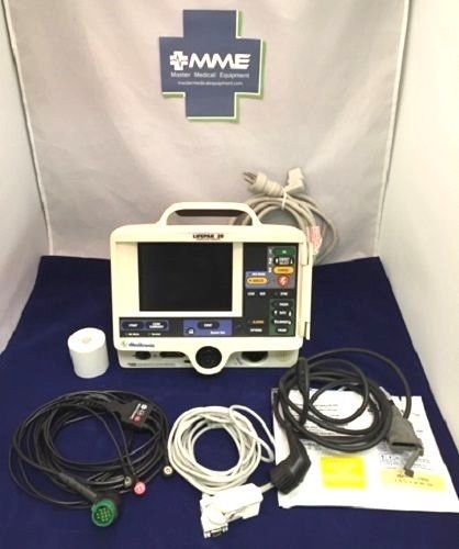 Physio control lifepak 20 biphasic monitor, pacing, spo2, complete, warranty for sale