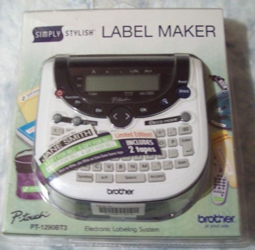 NEW Brother P-touch Simply Stylish Label Maker BONUS Tapes PT-1290BT3 Limited Ed
