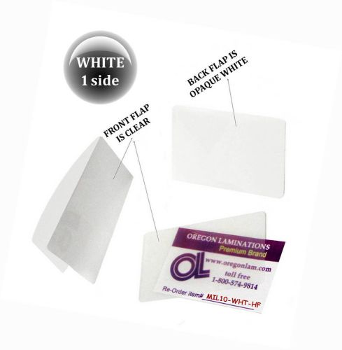 White/Clear Military Card Laminating Pouches 2-5/8 x 3-7/8 Qty 50 by LAM-IT-ALL