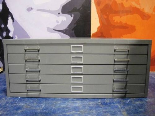 Planhold Industrial 5-Drawer Flat File Cabinet Steel Heavy Duty Drawing Map