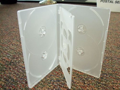 50 14mm clear slim 6 six disc dvd cd cases box - dh6c for sale