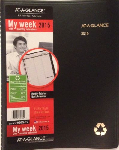 AT-A-GLANCE 2015 MY WEEK #70-950G-05 PROFESSIONAL APPOINTMENTS PLANNER