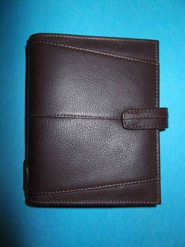 Genuine Leather Pocket Size Aston Chocolate Brown Filofax Organizer/Planner