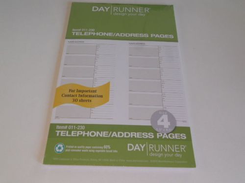 Day Runner Telephone / Address Pages - Item # 011-230