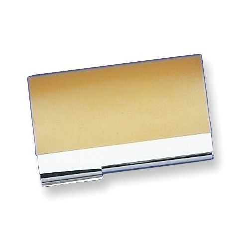 Brass-plated Plain Business Card Case Office Accessory