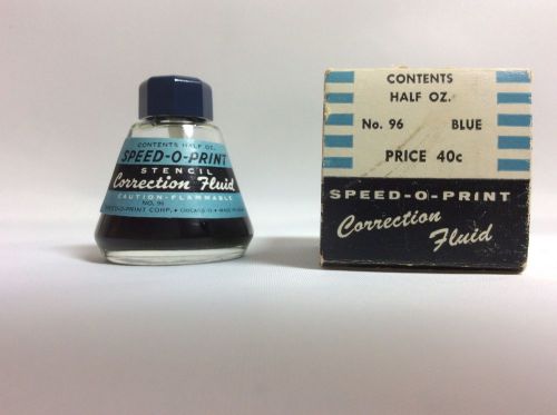 Speed-O-Print Correction Fluid Speedo Print Stencil Blue