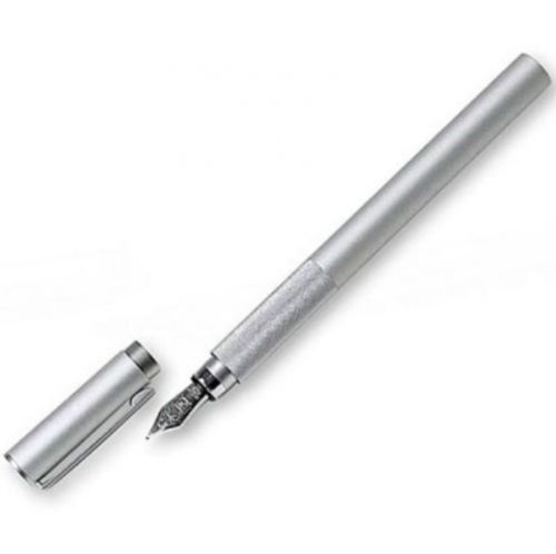 MUJI Moma Aluminum round shaft fountain pen with Black ink cartridgex1 F/S