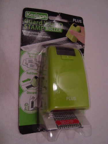 NEW KESPON GUARD YOUR ID STAMP Roller Plus Green 38-026 Protect Hide Private