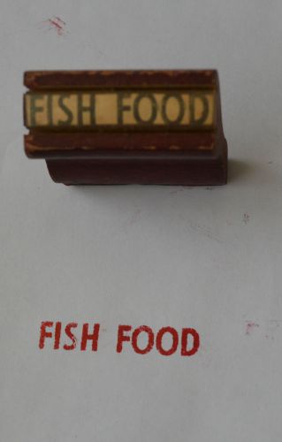 Vintage Ink Stamp  fish food