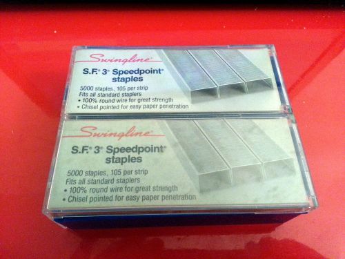Vintage Swingline SF4 Speedpoint Staples Made in USA 2X 5000 Count Boxes