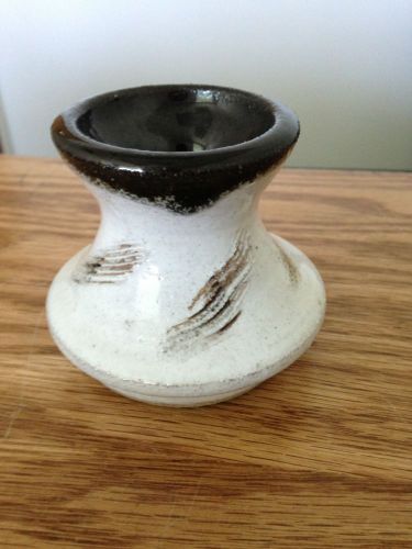 Pottery Piece For Your Desk - Hand Made - Black White Desk Accessory- #OA 7