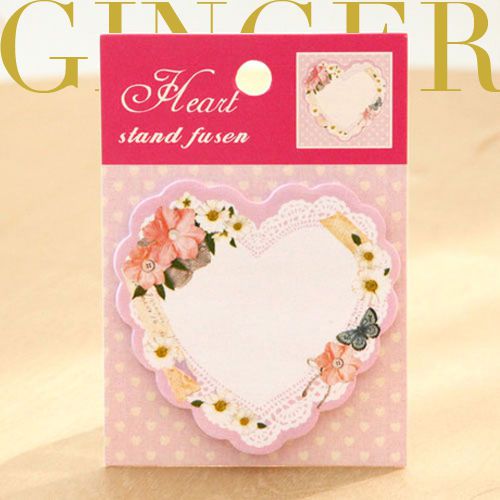 Butterfly Flower Heart Sticker Post It Bookmark Mark Memo Sticky Notes AB01