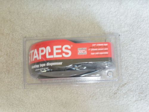 Staples weighted Tape Dispenser desktop black new in box