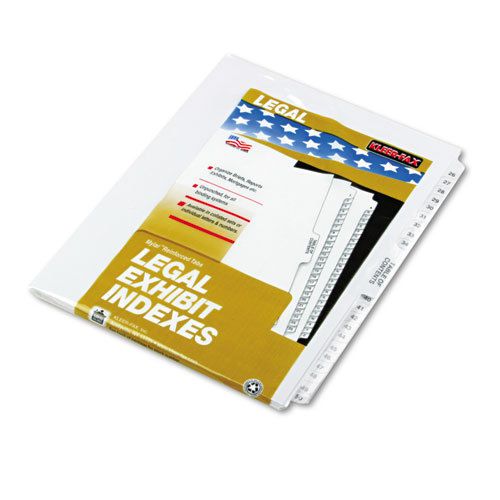 80000 series legal exhibit index dividers, 1/25 cut tabs, printed &#034;26&#034;-&#034;50&#034; for sale