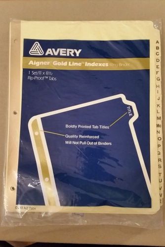 Avery aigner gold line indexes a-z reinforced laminated 25-tab dividers for sale