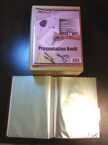 Presentation Binders with 24 letter size pockets box of 12 binders
