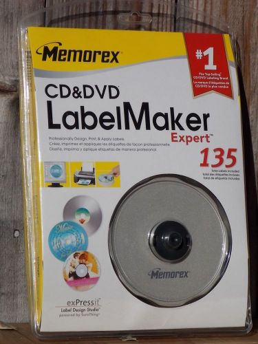 MEMOREX CD &amp; DVD Label Maker Expert 135 Different Labels &amp; Inserts ~New~
