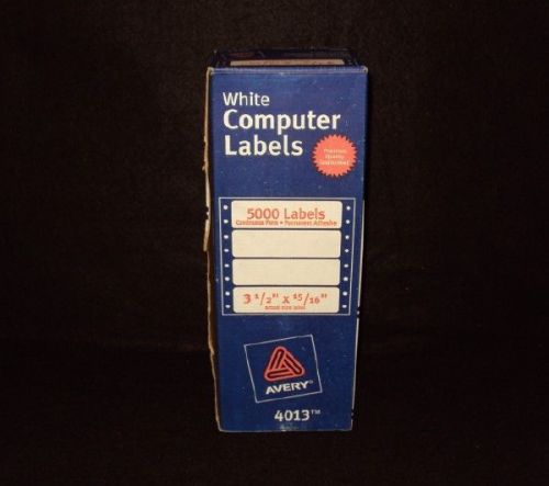 NEW! Lot of (2) Avery Continuous Form Computer Labels (5000 Labels) - AVE4013