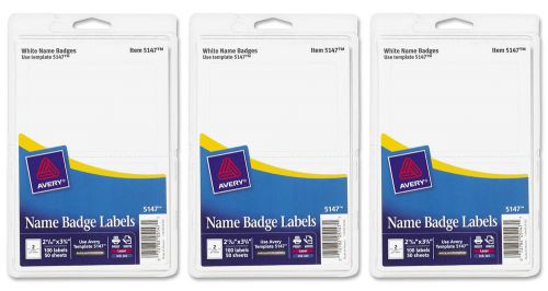 Avery Dennison Ave-5147 Name Badge Label - 2.34&#034; Width X 3.37&#034; Length