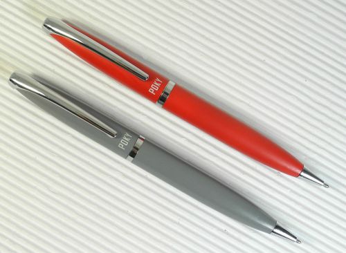 2colors POKY bp 157 ball point pen GRAY+ RED FREE 2 CROSS style refill blue ink