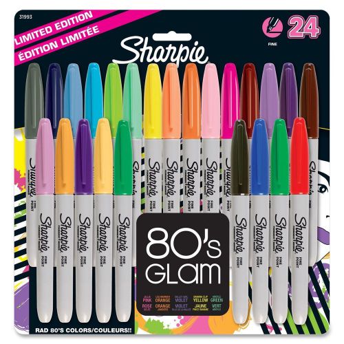 Sharpie fine-tip permanent marker, 24-pack assorted colors, durable, no smear for sale