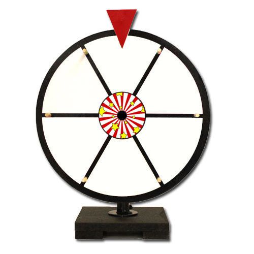 12&#034; White Dry Erase Prize Wheel