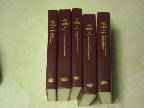ACI Manuals of Concrete Practices. complete set plus Field Reference Manual