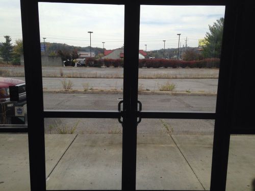 kawneer glass commercial storefront entrance double doors aluminum