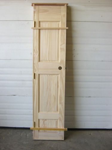 3 Panel Raised Interior Solid Pine Door Unfinished 17-3/4&#034; W x 80&#034; H x 1-1/4&#034; D
