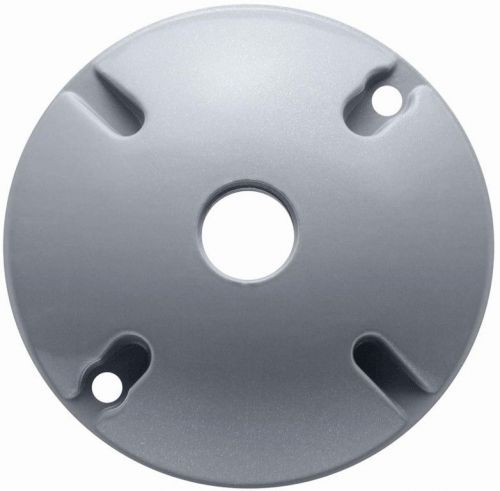 1 - Rab Lighting Round Weatherproof Outlet Cover; C100 1 Hole Die-cast Aluminum