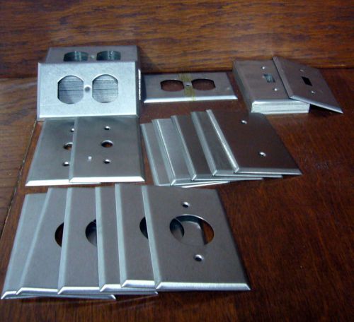 Lot 61 Bryant Stainless Steel Receptacle WallPlate Switchplate Solid Electrical