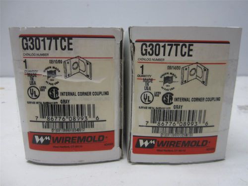 New Lot of 2 Wiremold G3017TCE Internal Corner Coupling