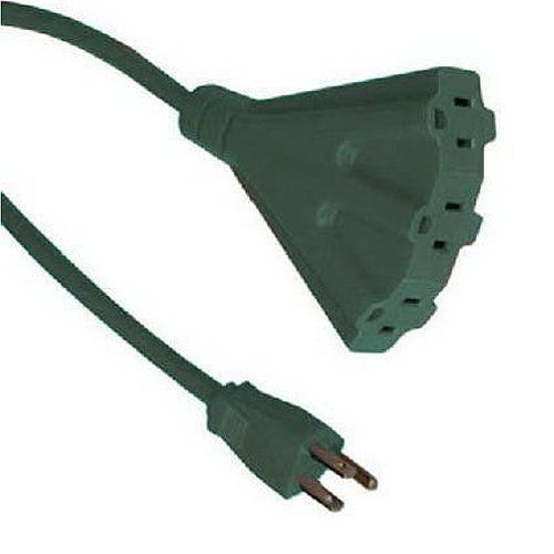 Master Electrician 04314ME 8-Foot Outdoor Extension Cord with 3-Outlets  Green