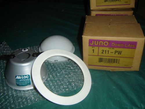 Juno Lighting 211-PW 5&#034; AirLoc Dome white plastic trim Wet Locations