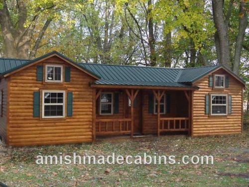 Amish made portable log cabin for sale