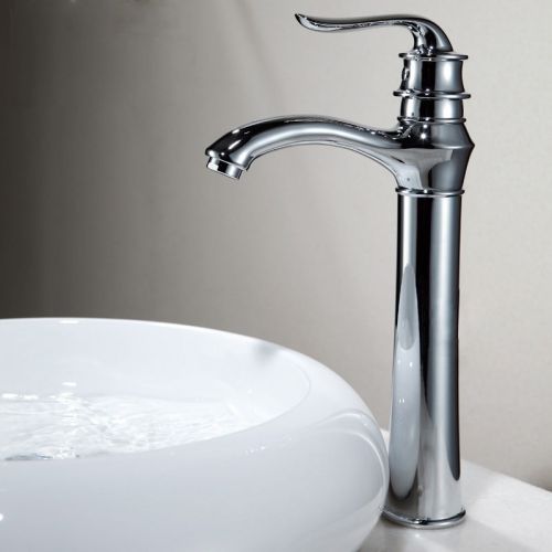 Modern single hole chrome finished brass vessel sink faucet tap free shipping for sale