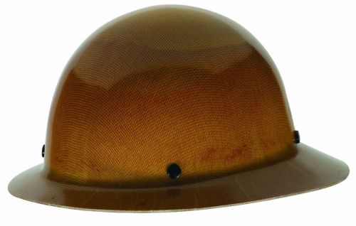 MSA Skullgard Natural Tan Full Brim Hard Hat with Ratchet Fas-Trac Suspension