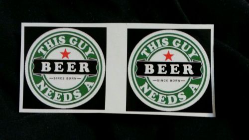 2 Funny Beer Stickers