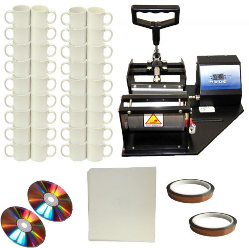 New Mug/Cup Heat Transfer Press,Heat Transfer Paper, Heat Tape,DIY 36pcs Mug Kit
