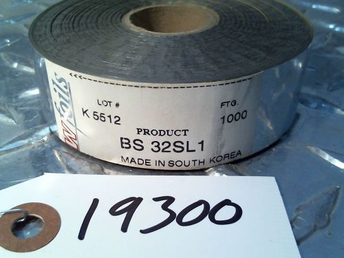 NEW ITW FOILS SILVER BS 32SL1 1000&#039; x 1&#034;  HOT STAMP FOIL 1&#034; CORE