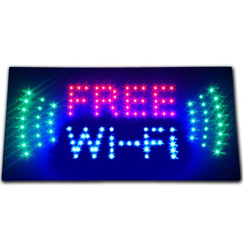 FREE WI-FI open LED Internet Cafe Shop Sign neon wireless wifi hot Spot lounge